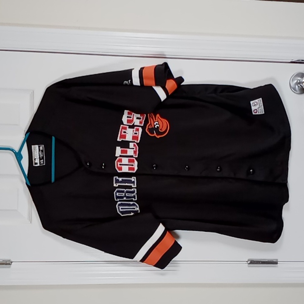 MLB True Fan Baltimore Orioles Stars/Stripes Jersey Large Style 84510 Black